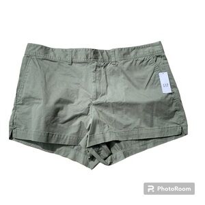 GAP Women’s Size 16 City Shorts Olive Green 97% Cotton 3% Spandex/Elastane